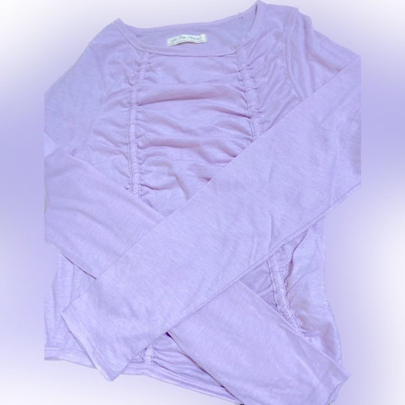 Free People-Mile a Minute Long Sleeve Exclusive. Color Lilac - Medium- NWOT - Picture 7 of 8